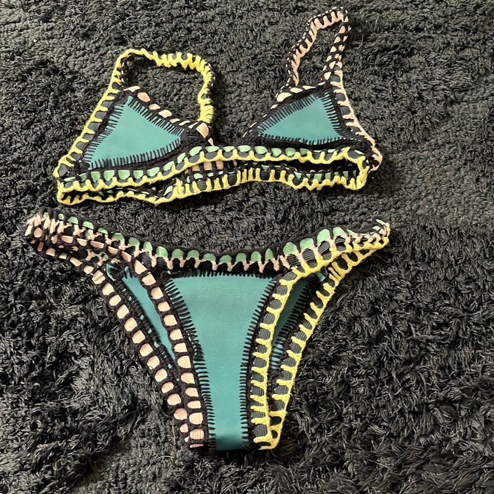 Teal kiini bathing suit